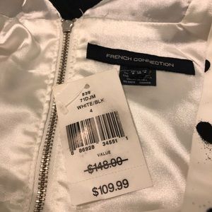 White and black splash French Connection dress
